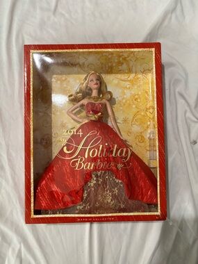 Barbie Holiday Collector Doll in Red and Gold Gown